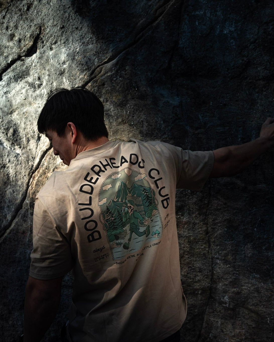 Color: Boulderheads Tee - Sand / XS