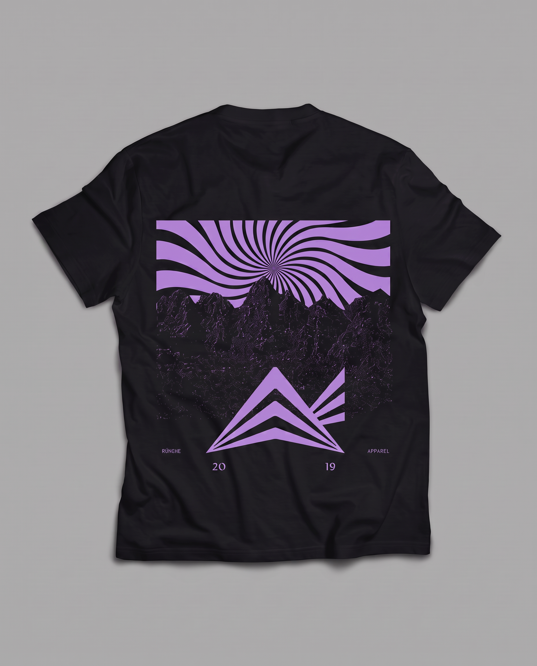 Violet Vortex Tee Black - Rúngne