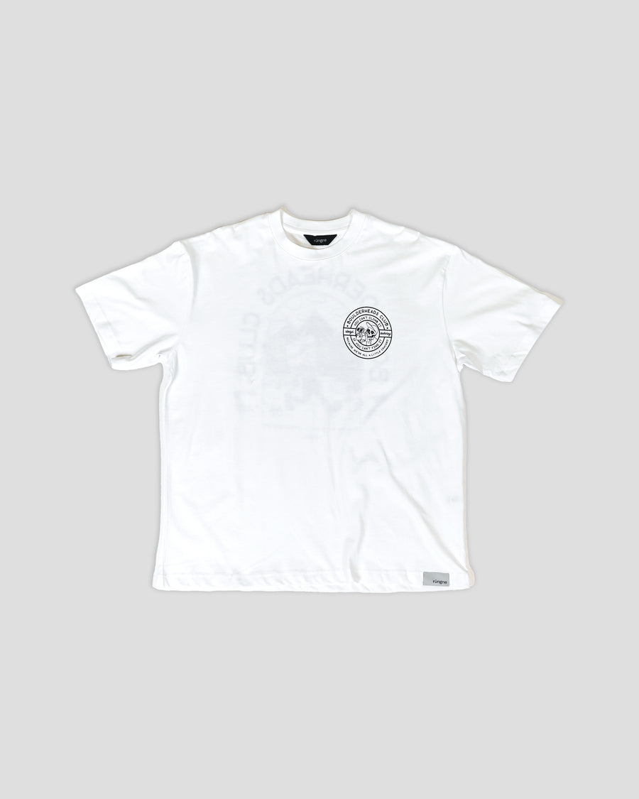 Color: Boulderheads Tee - White / XS