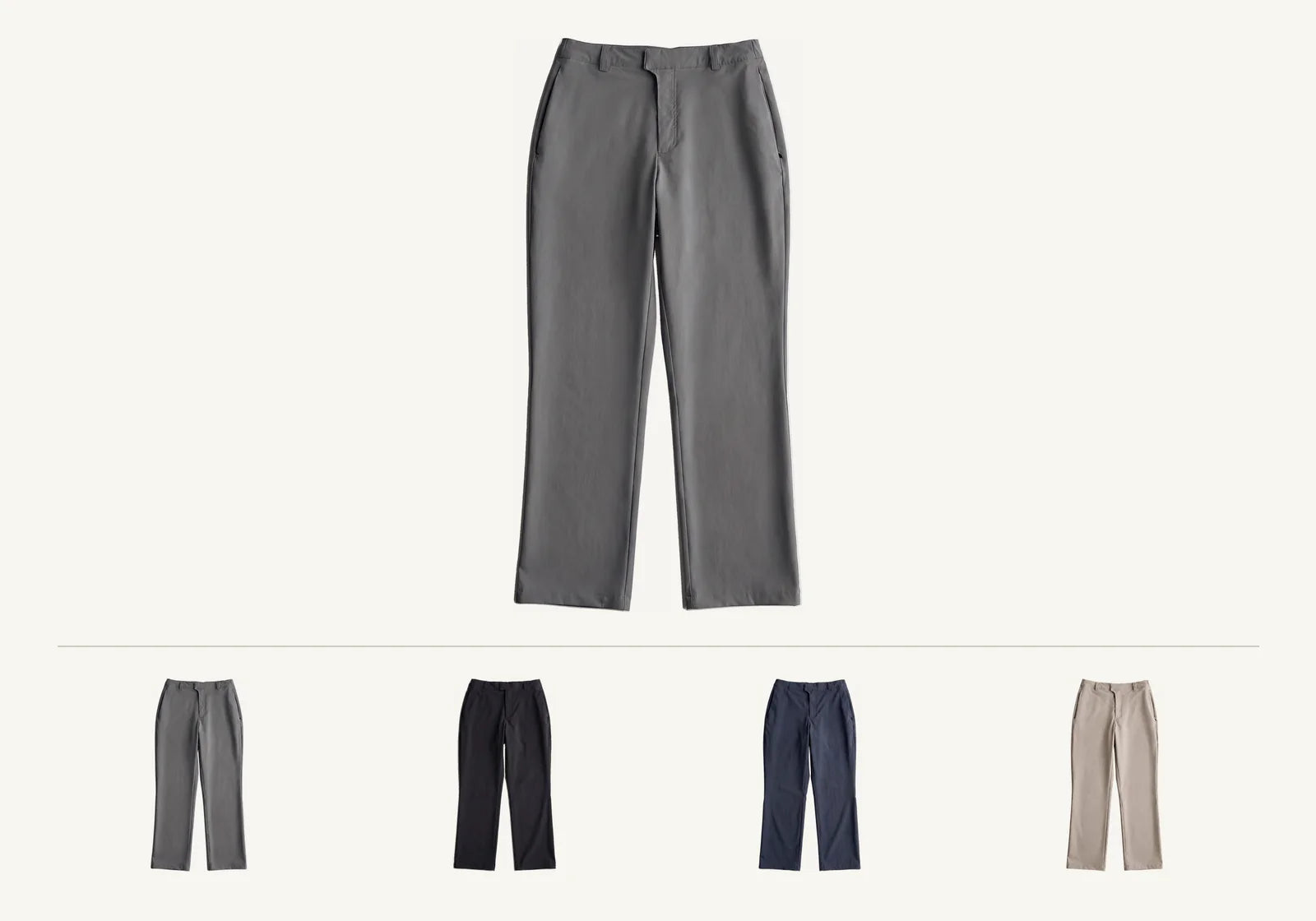 Harness Pants Straightleg Soft Crinkle in Anthracite, front view.