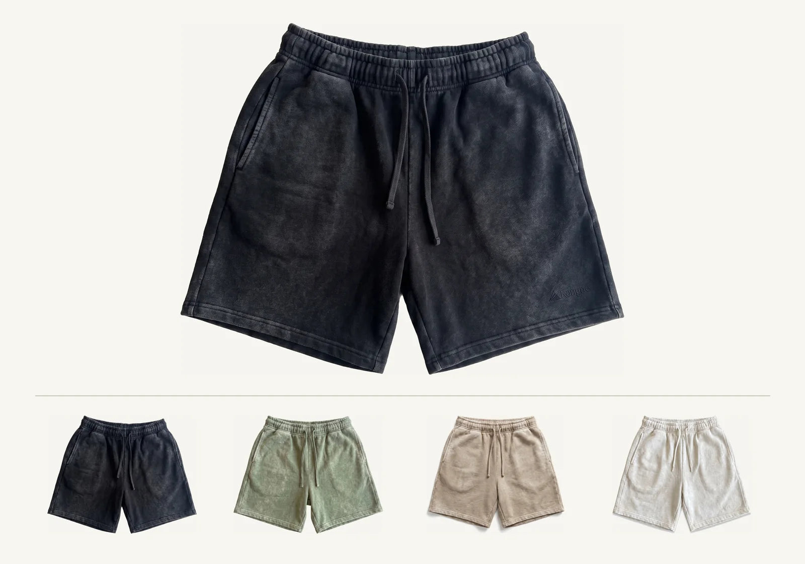 Project Sweatshorts in Onyx Black with a drawcord waist.