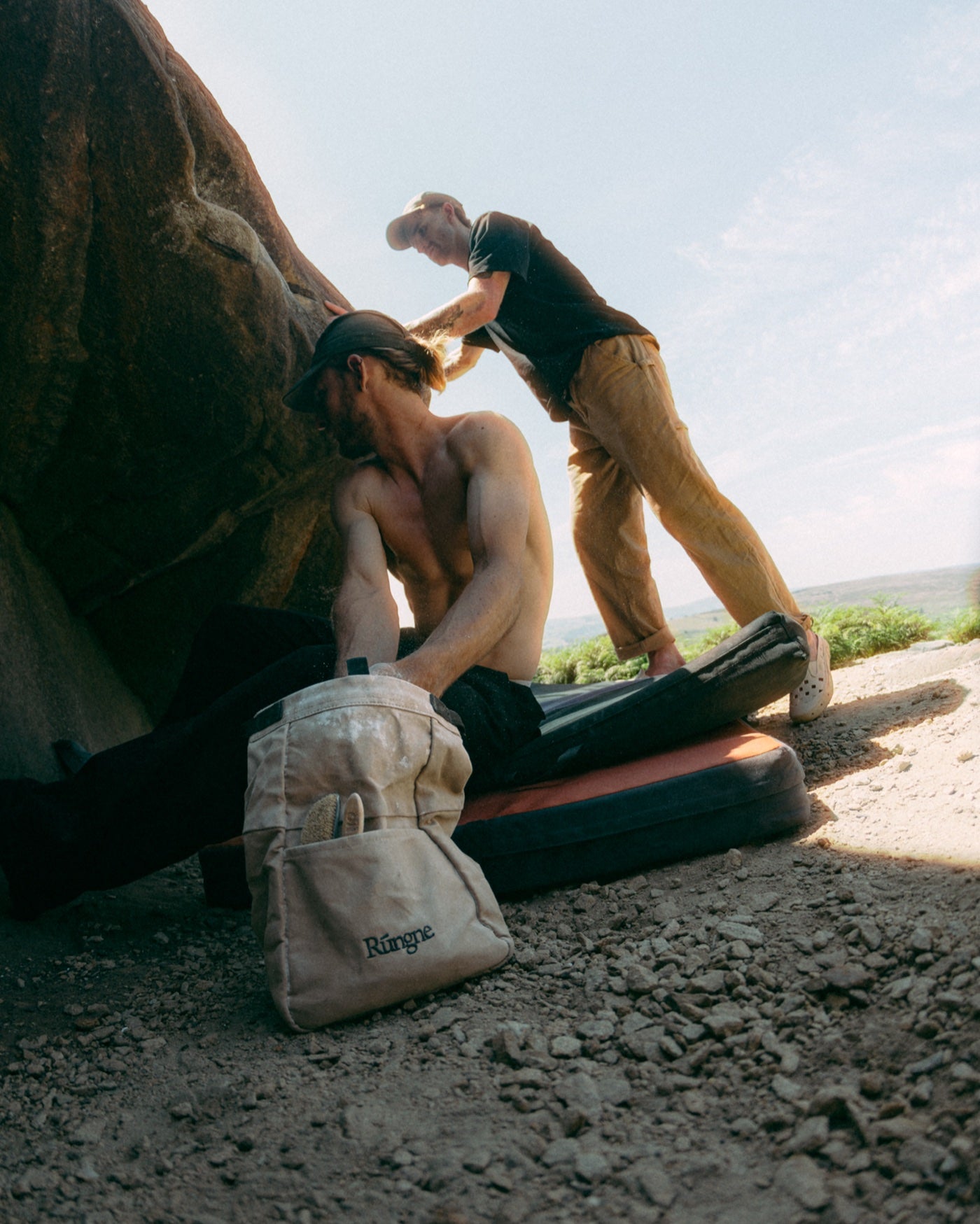 Rúngne climbing gear in the Peak District